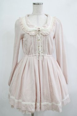 画像1: LIZ LISA / レースアップリボンワンピース Free ピンク H-25-12-05-016-LO-OP-NS-ZH