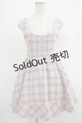 LIZ LISA / チェックジャンパースカート Free ピンク H-25-12-05-019-LO-OP-NS-ZH