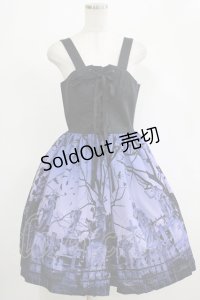 Moi-meme-Moitie / スリーピングガーデン編上げジャンパースカート 13号 ネイビー H-25-12-06-001-MO-OP-KB-ZH