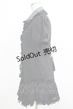 画像2: HANGRY&ANGRY / ANGRYレースフリルシャツチュニック  ブラック H-25-12-06-028-HN-BL-KB-ZH