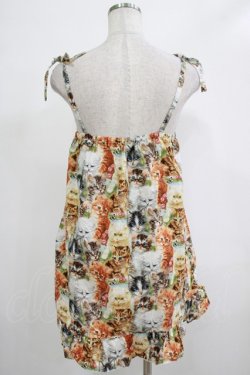 画像3: Nile Perch / キャットプリントキャミワンピース   H-25-12-06-029-LO-OP-KB-ZH