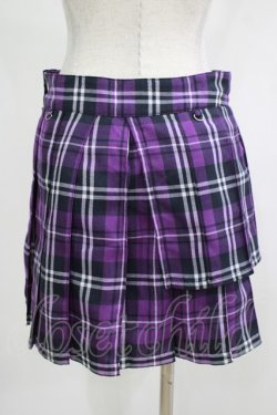 画像3: Deorart / タータンチェックプリーツスカート  パープル H-25-12-06-033-PU-SK-KB-ZH