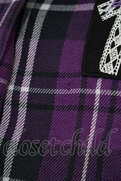 画像4: Deorart / タータンチェックプリーツスカート  パープル H-25-12-06-033-PU-SK-KB-ZH