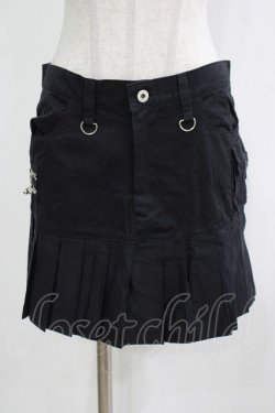 画像1: SEXY DYNAMITE LONDON / プリーツ切替スカート L ブラック H-25-12-06-035-PU-SK-KB-ZH