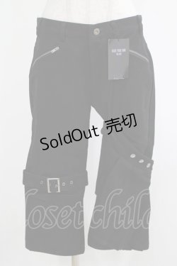 画像1: BPN FOR MEN / レッグフラップ付パンツ  ブラック H-25-12-06-036-GO-PA-KB-ZH