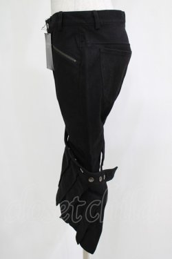 画像2: BPN FOR MEN / レッグフラップ付パンツ  ブラック H-25-12-06-036-GO-PA-KB-ZH