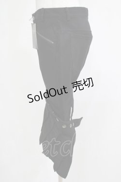 画像2: BPN FOR MEN / レッグフラップ付パンツ  ブラック H-25-12-06-036-GO-PA-KB-ZH