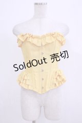 abilletage / フリルロングコルセット 3 イエロー H-25-12-06-037-GO-ZA-KB-ZH