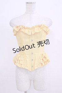 abilletage / フリルロングコルセット 3 イエロー H-25-12-06-037-GO-ZA-KB-ZH