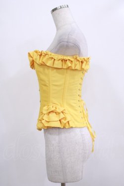 画像2: abilletage / フリルロングコルセット 3 イエロー H-25-12-06-037-GO-ZA-KB-ZH