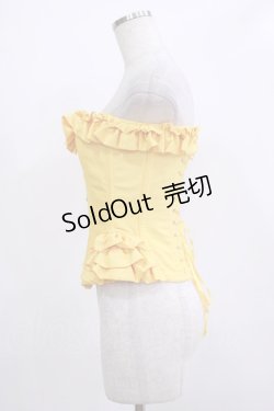 画像2: abilletage / フリルロングコルセット 3 イエロー H-25-12-06-037-GO-ZA-KB-ZH