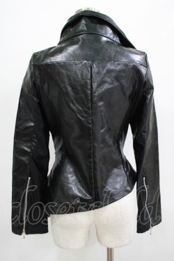 画像3: h.NAOTO / レイヤード風レザー切替ジャケット  ブラック H-25-12-06-038-HN-JA-KB-ZH