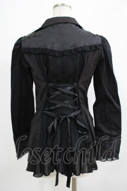 画像3: h.NAOTO / ジャガード切替ジャケット  ブラック H-25-12-06-040-HN-JA-KB-ZH