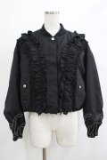 Jane Marple / Front frill padding jacket ジャケット  ブラック H-25-12-06-042-JM-JA-KB-ZH