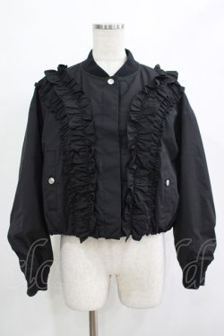 画像1: Jane Marple / Front frill padding jacket ジャケット  ブラック H-25-12-06-042-JM-JA-KB-ZH