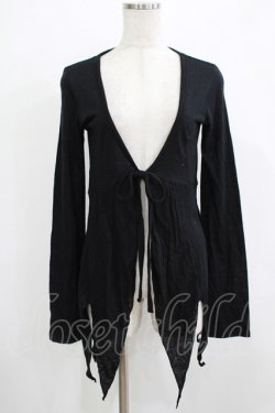 画像1: BPN / イレギュラーカーディガン  ブラック H-25-12-06-045-GO-TO-KB-ZH
