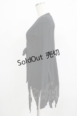 画像2: BPN / イレギュラーカーディガン  ブラック H-25-12-06-045-GO-TO-KB-ZH