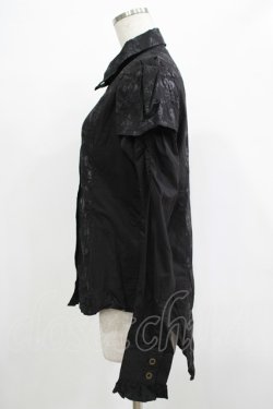 画像2: STEAM / プリント切替ブラウス  ブラック H-25-12-06-047-HN-BL-KB-ZH