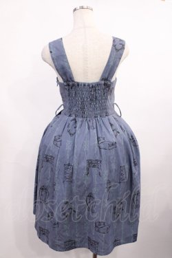 画像2: Fi.n.t / ベルト付きクローゼット柄ワンピース Free ブルー H-25-12-06-1005-CA-OP-NS-ZH