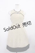 an another angelus / ベルト付きドットワンピース Free Beige/Black H-25-12-06-1011-CA-OP-NS-ZH