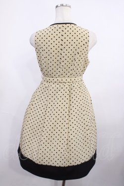 画像2: an another angelus / ベルト付きドットワンピース Free Beige/Black H-25-12-06-1011-CA-OP-NS-ZH