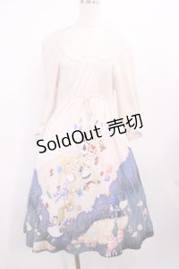 Franche Lippee / アリス柄ワンピース M ピンク H-25-12-06-1015-LO-OP-NS-ZH