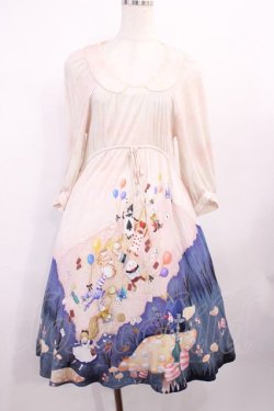 画像1: Franche Lippee / アリス柄ワンピース M ピンク H-25-12-06-1015-LO-OP-NS-ZH