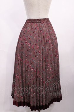 画像2: axes femme / プリーツスカート M ワイン H-25-12-06-1016-AX-SK-NS-ZH