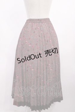 画像2: axes femme / プリーツスカート M ワイン H-25-12-06-1016-AX-SK-NS-ZH