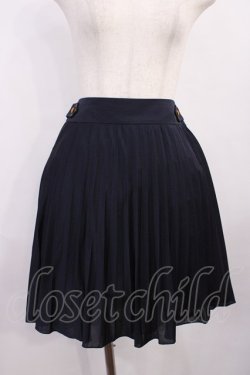 画像1: Franche Lippee / 肉球プリーツスカート S ネイビー H-25-12-06-1020-LO-SK-NS-ZH