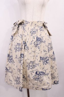 画像1: Fi.n.t / フルーツ柄スカート Free ベージュ/ネイビー H-25-12-06-1022-CA-SK-NS-ZH