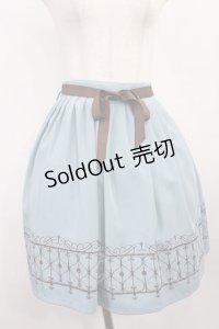 F&A / ゲートプリントスカート Free ブルー H-25-12-06-1023-LO-SK-NS-ZH