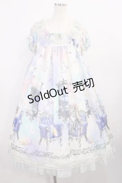 画像1: ALICE and the PIRATES / 眠り羊と夢喰いバク柄ジャンパースカートII Free ブルー H-25-12-06-1002-PA-OP-NS-ZH