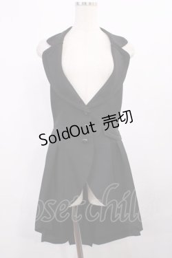 画像1: axes femme POETIQUE / ホルターロングベスト M ブラック H-25-12-06-1026-AX-TO-NS-ZH