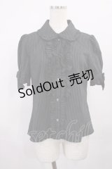 Amavel / ストライプブラウス Free ブラック H-25-12-06-1030-CA-BL-NS-ZH