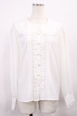 画像1: Amavel / フリルブラウス Free ホワイト H-25-12-06-1033-CA-BL-NS-ZH