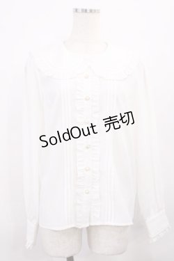 画像1: Amavel / フリルブラウス Free ホワイト H-25-12-06-1033-CA-BL-NS-ZH