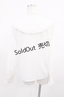 画像2: Amavel / フリルブラウス Free ホワイト H-25-12-06-1033-CA-BL-NS-ZH