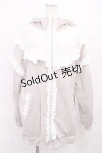 NOEMIE / ヨークフリルうさ耳ジャージパーカー M ピンク H-25-12-06-1037-LO-TO-NS-ZH