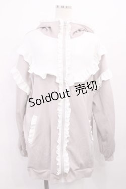 画像1: NOEMIE / ヨークフリルうさ耳ジャージパーカー M ピンク H-25-12-06-1037-LO-TO-NS-ZH