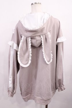 画像2: NOEMIE / ヨークフリルうさ耳ジャージパーカー M ピンク H-25-12-06-1037-LO-TO-NS-ZH