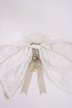 画像2: ALICE and the PIRATES / バニーガールのしっぽリボンブローチ  オフ白 H-25-12-06-1039-PA-AC-NS-ZH