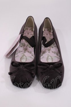 画像1: m petit by misako / AMNIリボンPP M/約23.0cm〜23.5ｃｍ ブラウン H-25-12-06-1041-LO-SH-NS-ZH