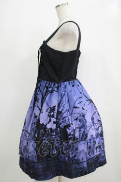 画像2: Moi-meme-Moitie / スリーピングガーデン編上げジャンパースカート 13号 ネイビー H-25-12-06-001-MO-OP-KB-ZH