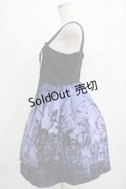 画像2: Moi-meme-Moitie / スリーピングガーデン編上げジャンパースカート 13号 ネイビー H-25-12-06-001-MO-OP-KB-ZH