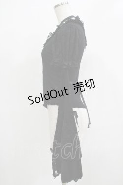 画像2: FRILL / レースパフ2Wayカットソー  ブラック H-25-12-06-054-HN-TO-KB-ZH