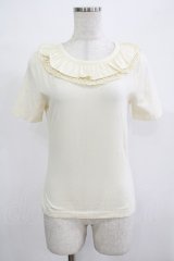 Jane Marple / レースフリルカットソー  アイボリー H-25-12-06-056-JM-TO-KB-ZT1208H