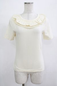 Jane Marple / レースフリルカットソー  アイボリー H-25-12-06-056-JM-TO-KB-ZT117
