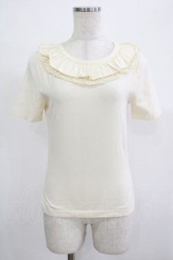 画像1: 【SALE】Jane Marple / レースフリルカットソー  アイボリー H-25-12-06-056-JM-TO-KB-ZT117