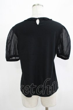 画像3: Jane Marple / フリルパフカットソー  ブラック H-25-12-06-058-JM-TO-KB-ZH